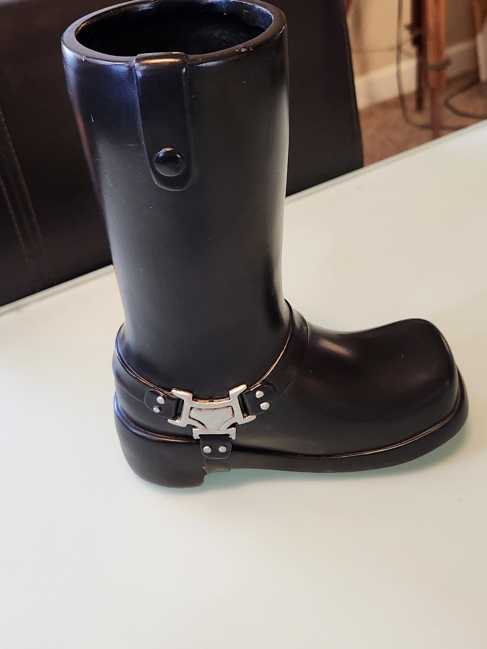 Black Harness Boot Flower Vase! etc. So Cute! Great Home Decor'.